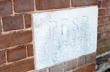 The original foundation stone, Trumpington Village Hall, October 2008