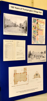 Display panels about the history of the Village Hall, Centenary Exhibition, October 2008.
