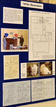 Display panel about the history of the Village Hall, Centenary Exhibition, October 2008.