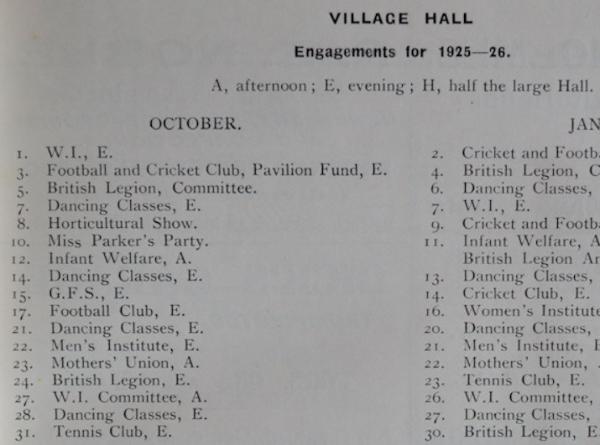 Local information in 'Trumpington Magazine', October 1925, including Village Hall bookings. Trumpington Parish Church, bound set.