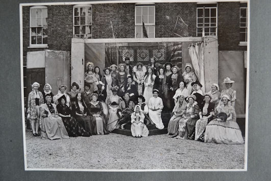 The Pageant of 'The Queens of England' acted by Trumpington W.I. and friends, to celebrate the Coronation of Queen Elizabeth II, June 6th 1953. Trumpington Women’s Institute Archive.