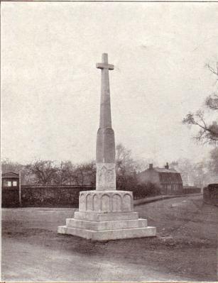 Photograph from the booklet about the dedication of Trumpington War Memorial, December 1921.