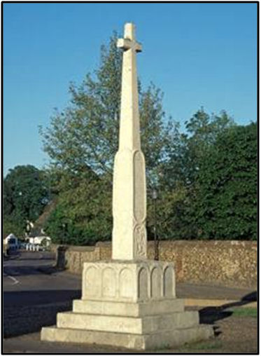 Trumpington War Memorial from the south east. Photo: Arthur Brookes, 1997.