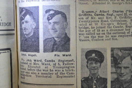 Jack Ward. Independent Press and Chronicle, 17 April 1942, p. 13. Cambridgeshire Collection.