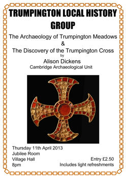 Poster for the Local History Group meeting on 11 April 2013. Sylvia Jones.
