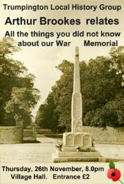 History of Trumpington War Memorial, 26 November 2009