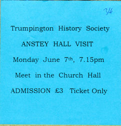 Visit to Anstey Hall, 7 June 1999